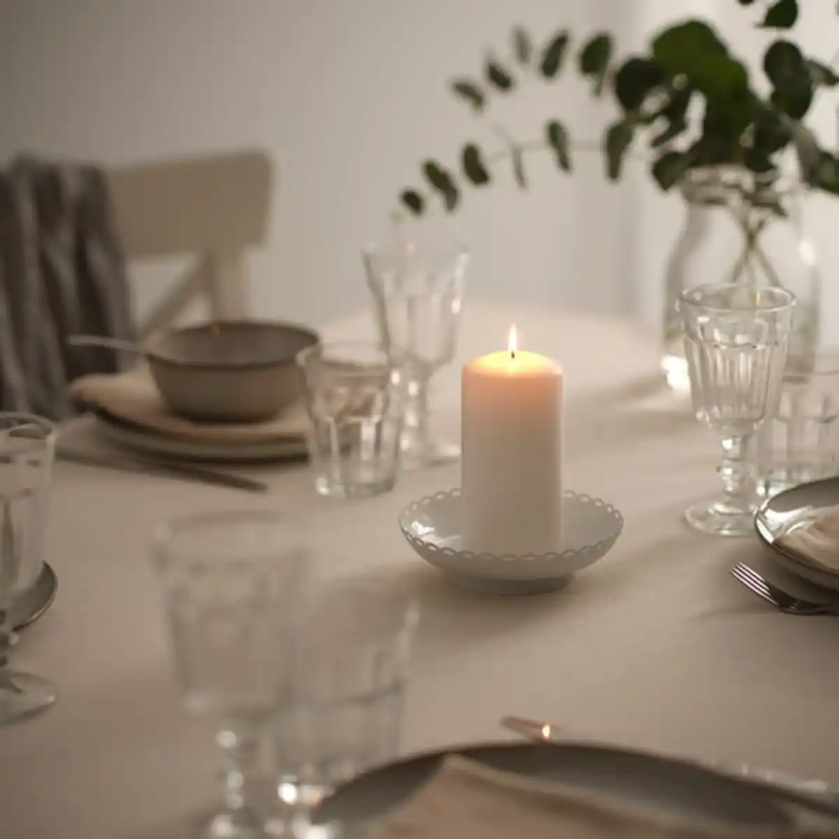 Bild 3 von TURTURDUVA Teelichthalter, elfenbeinweiß, 4 cm