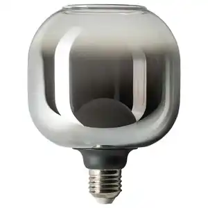 MOLNART LED-Leuchtmittel E27 150 lm, röhrenförmig oben offen/Klarglas grau, 120 mm
