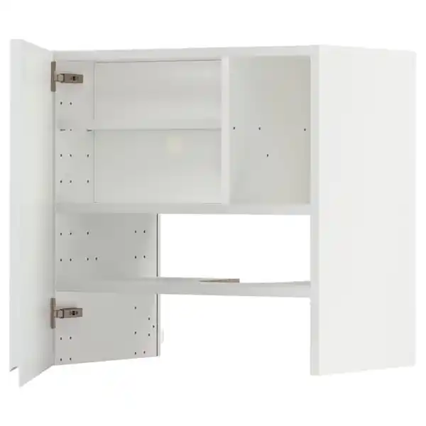 Bild 1 von METOD Wandschrank f Dunstabzug/Boden/Tür, weiß/Voxtorp matt weiß, 60x60 cm