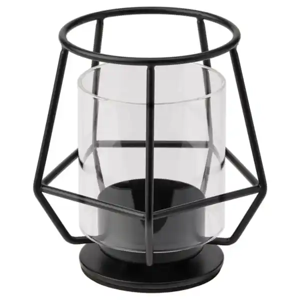 Bild 1 von PÄRLBAND Teelichthalter, schwarz, 10 cm