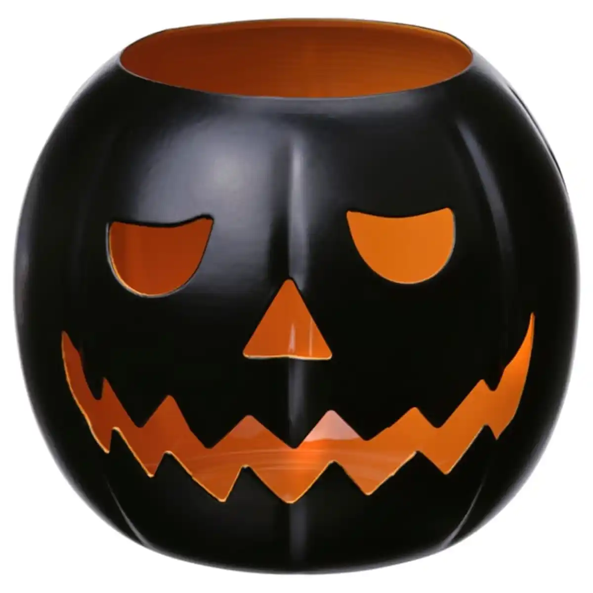 Bild 1 von KUSTFYR Teelichthalter, Kürbis schwarz, 7 cm