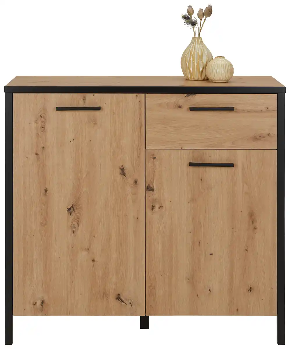 Bild 1 von Kommode in Eichefarben/Schwarz, Schwarz, Eichefarben