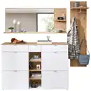 Bild 1 von Xxxl Garderobe Bari, Weiß, Eiche Artisan, Glas, Holzwerkstoff, 3-teilig, 208x202x38 cm, Garderobe, Garderoben-Sets & Serien, Garderoben-Sets
