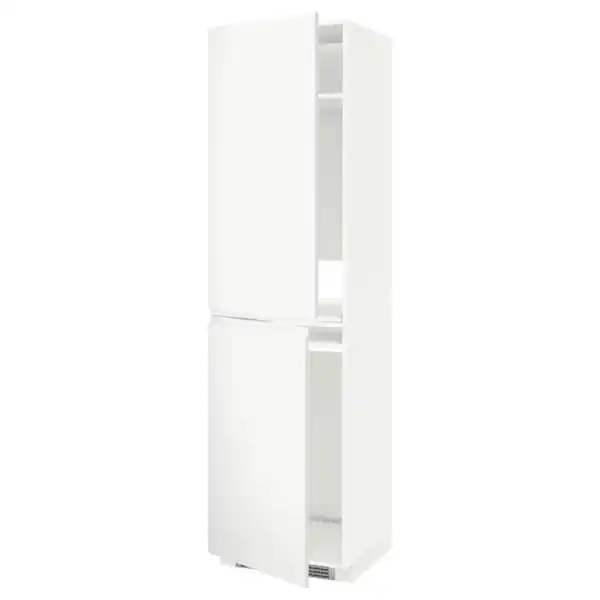 Bild 1 von METOD Hochschrank f Kühl-/Gefrierschrank, weiß/Voxtorp matt weiß, 60x60x220 cm