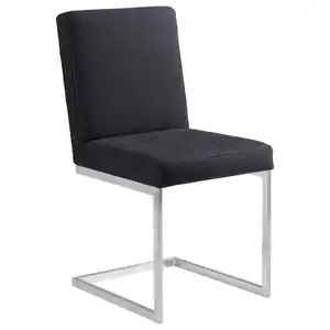 Moderano Schwingstuhl, Schwarz, Edelstahl, Metall, Textil, eckig, 45x91x58 cm, Goldenes M, Lederauswahl, Stoffauswahl, Typenauswahl, Esszimmer, Stühle, Esszimmerstühle, Schwingstühle