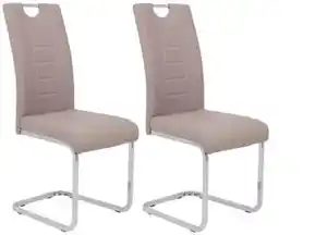 Schwingstuhl 2er-Set Ruby S Cappuccino gepolstert, Cappuccino
