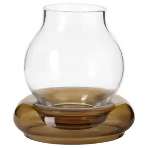 OMMJÄNGE Teelichthalter, Glas, 12 cm