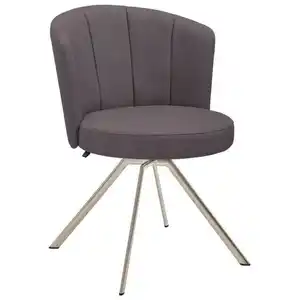 Venjakob Stuhl, Anthrazit, Edelstahl, Metall, Textil, Stativgestell, 62x83x64 cm, Goldenes M, Made in Germany, Dgm, Lederauswahl, Stoffauswahl, Typenauswahl, Esszimmer, Stühle, Esszimmerstühle, Vie
