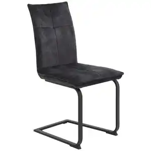 Carryhome Schwingstuhl, Anthrazit, Textil, Kufe, 46x93x59 cm, Esszimmer, Stühle, Esszimmerstühle, Schwingstühle