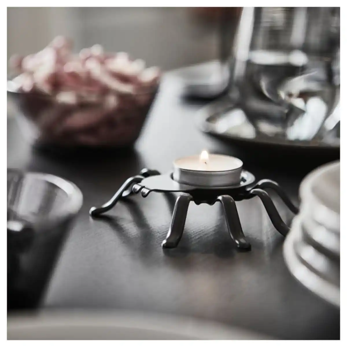 Bild 2 von KUSTFYR Teelichthalter, Spinne schwarz, 2 cm