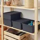 Bild 4 von UPPSNOFSAD Box mit Deckel, schwarz, 35x25x14 cm/9 l