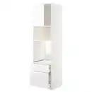 Bild 1 von METOD / MAXIMERA HS f Ofen/Mikro m Tür/2 Schubl, weiß/Voxtorp Hochglanz/weiß, 60x60x220 cm