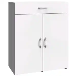 Xora Kommode, Weiß, Holzwerkstoff, 2 Fächer, 1 Schubladen, 80x98x40 cm, BQ - Bündnis für Qualität, Made in Germany, Typenauswahl, Wohnzimmer, Kommoden & Sideboards, Kommoden