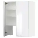 Bild 1 von METOD Wandschrank f Dunstabzug/Boden/Tür, weiß/Voxtorp Hochglanz/weiß, 80x100 cm