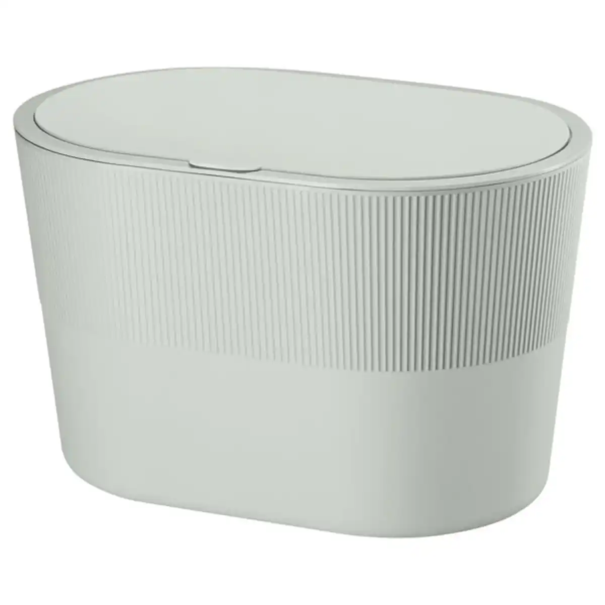 Bild 1 von KINNASJÖ Abfalleimer, mit Deckel selbstklebend/grün, 4 l