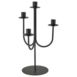 HÖSTAGILLE Leuchter, schwarz, 37 cm