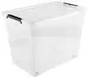 Bild 1 von Box mit Deckel Action in Schwarz/Transparent ca. 80l, Schwarz, Transparent
