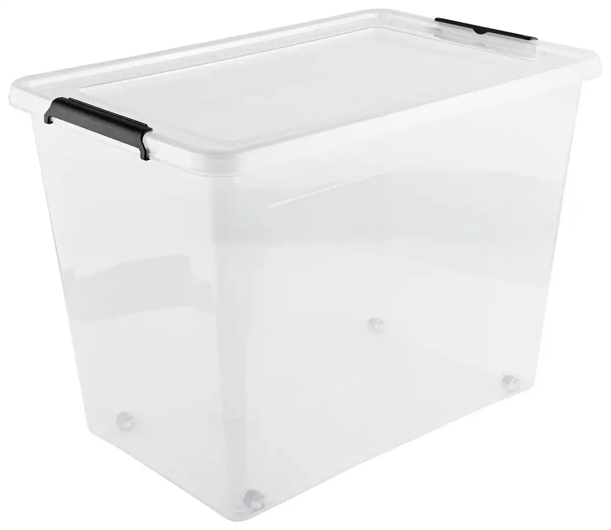 Bild 1 von Box mit Deckel Action in Schwarz/Transparent ca. 80l, Schwarz, Transparent