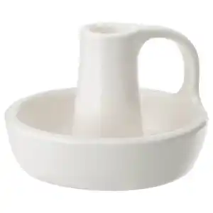 GODTAGBAR Kerzenständer, Keramik weiß, 8 cm