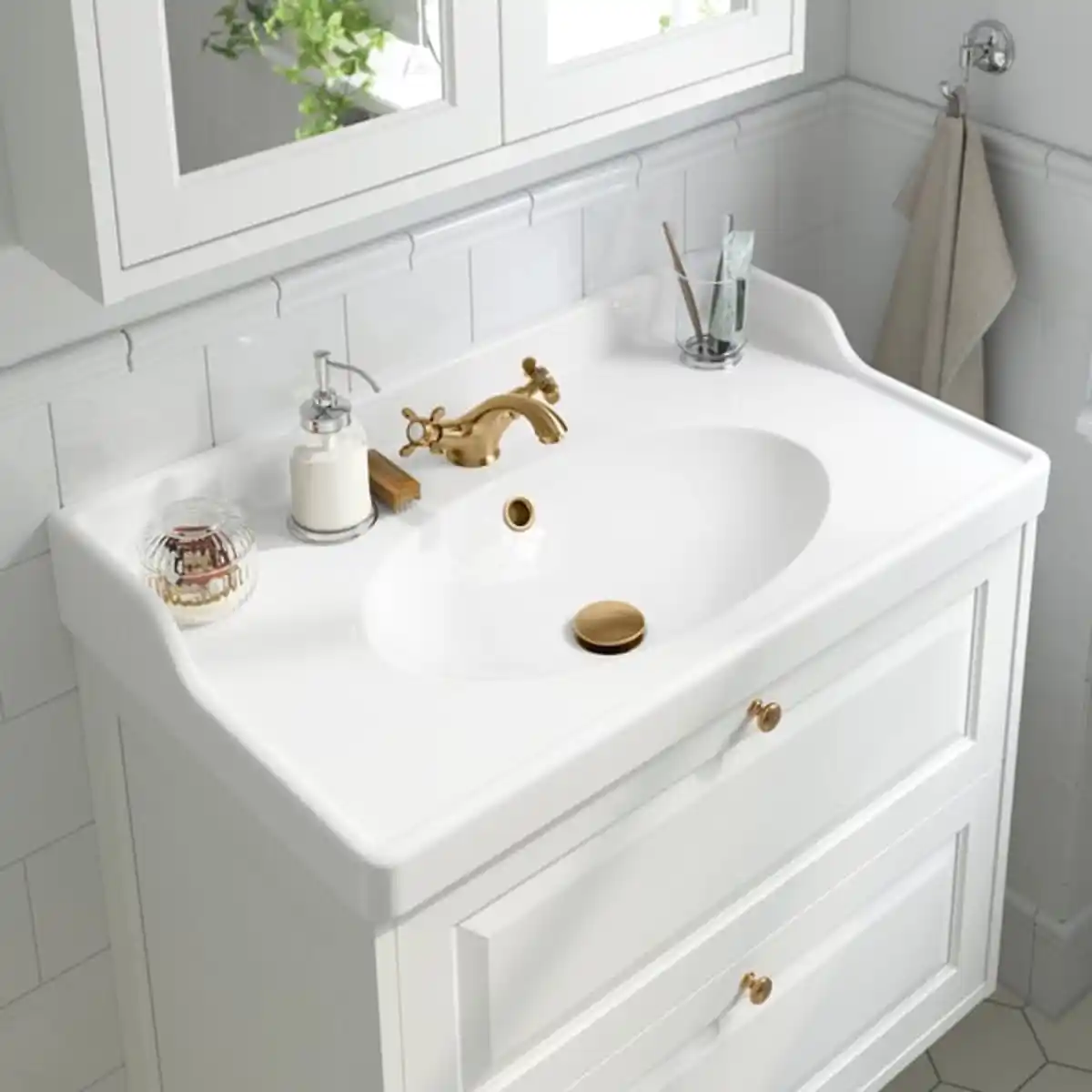 Bild 2 von RUNSKÄR Mischbatterie/Waschbecken, messingfarben