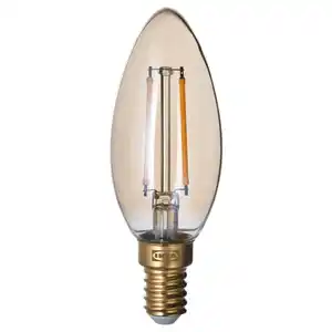 LUNNOM LED-Leuchtmittel E14 210 lm, dimmbar/kerzenförmig Klarglas braun
