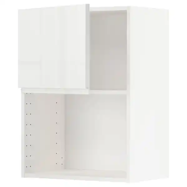 Bild 1 von METOD Wandschrank für Mikrowellenherd, weiß/Voxtorp Hochglanz/weiß, 60x80 cm