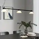 Bild 2 von SAMBORD Hängeleuchte mit 3 Leuchtenschirmen, schwarz/weiß