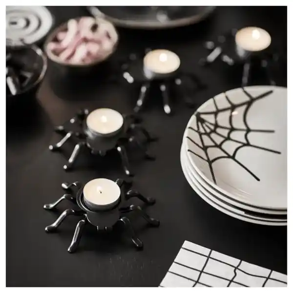 Bild 3 von KUSTFYR Teelichthalter, Spinne schwarz, 2 cm