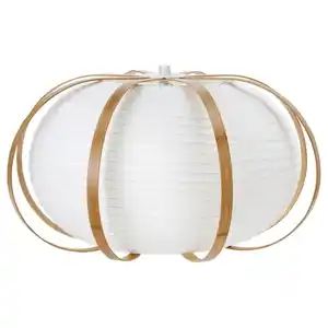 TAGGTOFS Hängeleuchtenschirm, weiß/Bambus, 67 cm