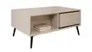 Bild 1 von Couchtisch mit 2 Schubladen beige schwarz 94 x 55 cm - ARONA