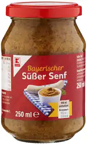 K-CLASSIC Bayer. Süßer Senf, 250-ml-Glas