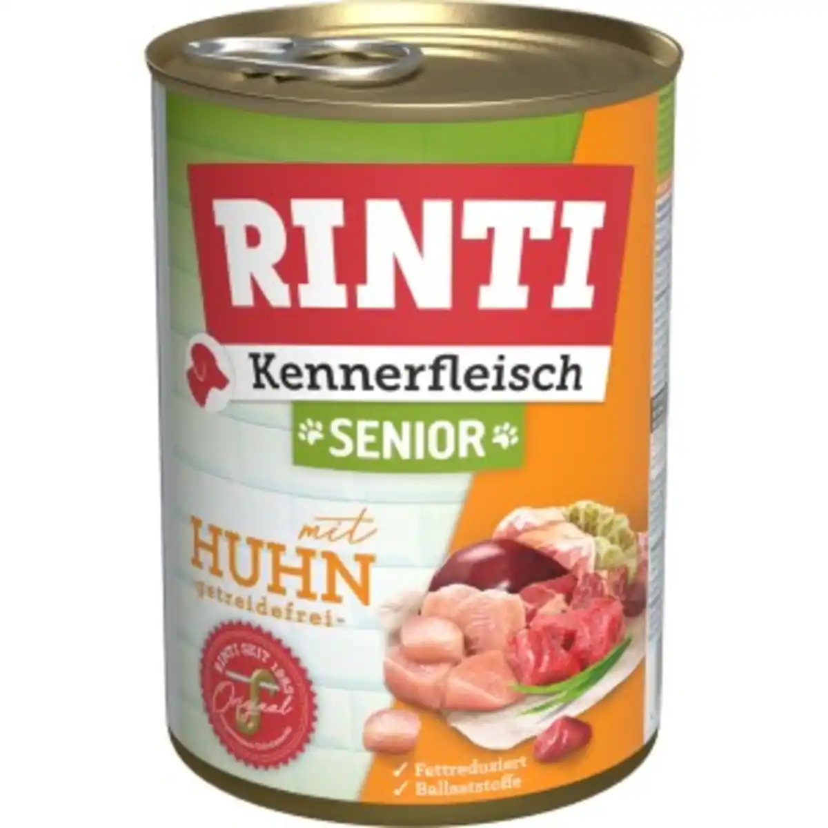 Bild 1 von RINTI Kennerfleisch Nassfutter Hund, Senior, Dose 12x400 g Huhn