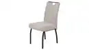 Bild 1 von Polsterstuhl beige Metallgestell Microfaser Webstoff - LAILA