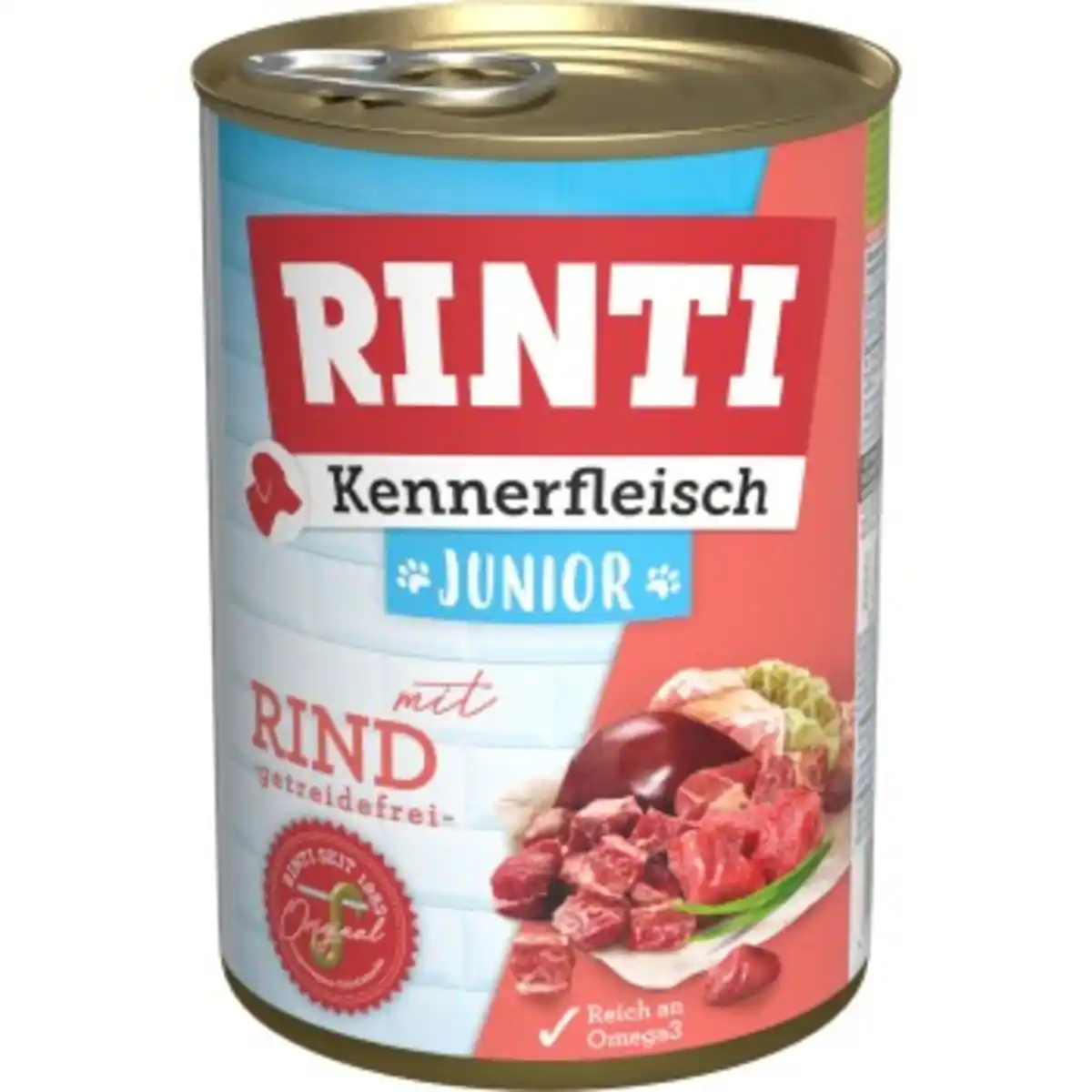 Bild 1 von RINTI Kennerfleisch Nassfutter Hund, Junior, Dose 12x400 g Rind