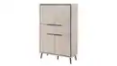 Bild 1 von Highboard 4 Türen 2 Schubladen beige schwarz 90 cm - ARONA
