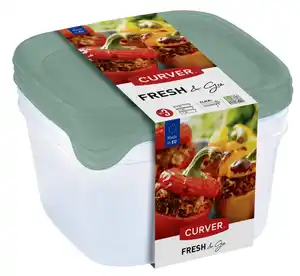 CURVER Frischhaltedosen »Fresh & Go« quadratisch, 3-teilig