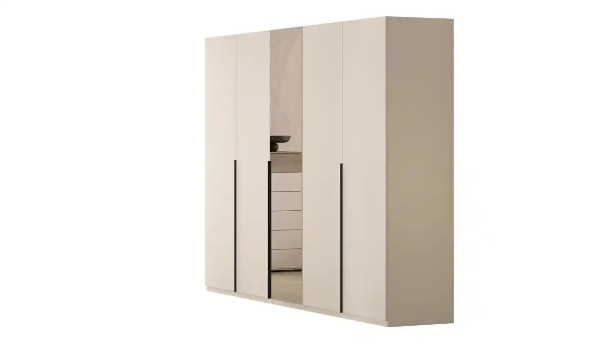 Bild 1 von Kleiderschrank mit Spiegel 230 cm beige - 5-türig - FAVORITA