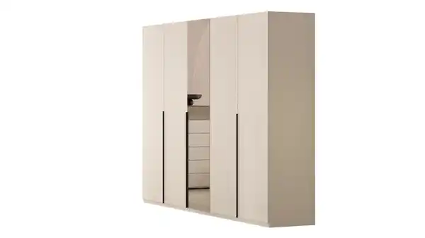 Bild 1 von Kleiderschrank mit Spiegel 230 cm beige - 5-türig - FAVORITA