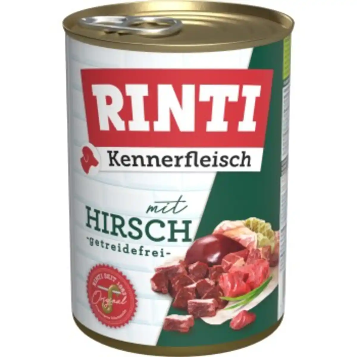Bild 1 von RINTI Kennerfleisch Nassfutter Hund, Adult, Dose, Hirsch 12x400 g