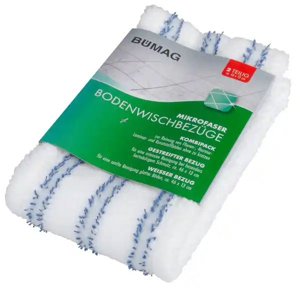 Bild 1 von BÜMAG Bodenwischer-Ersatzbezüge Mikrofaser, 2-St.-Packg.