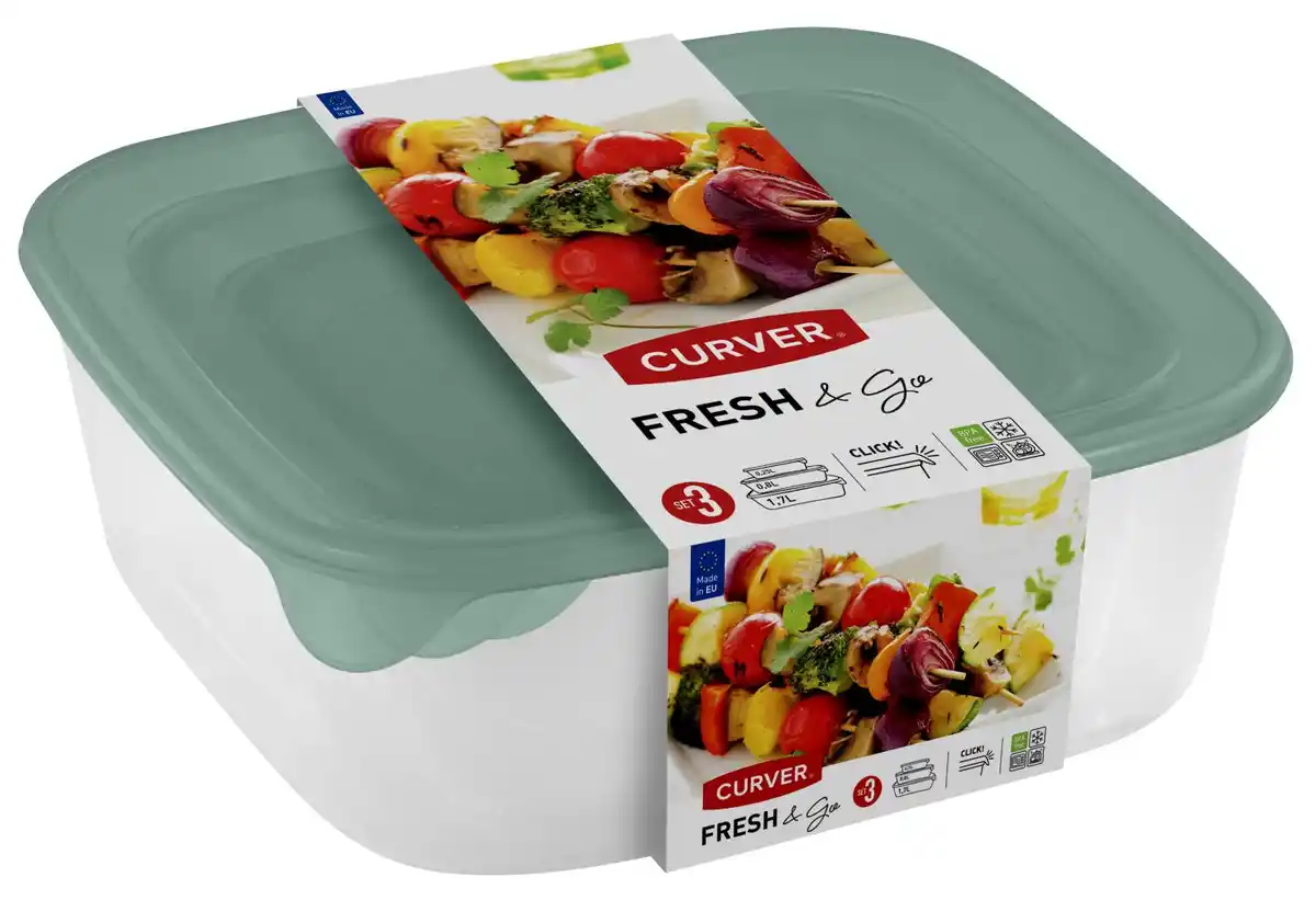 Bild 1 von CURVER Frischhaltedosen-Set »Fresh & Go« rechteckig, 3-teilig