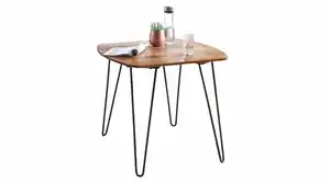 Esstisch 80 x 80 cm Sheesham massiv gebeizt - SILJA