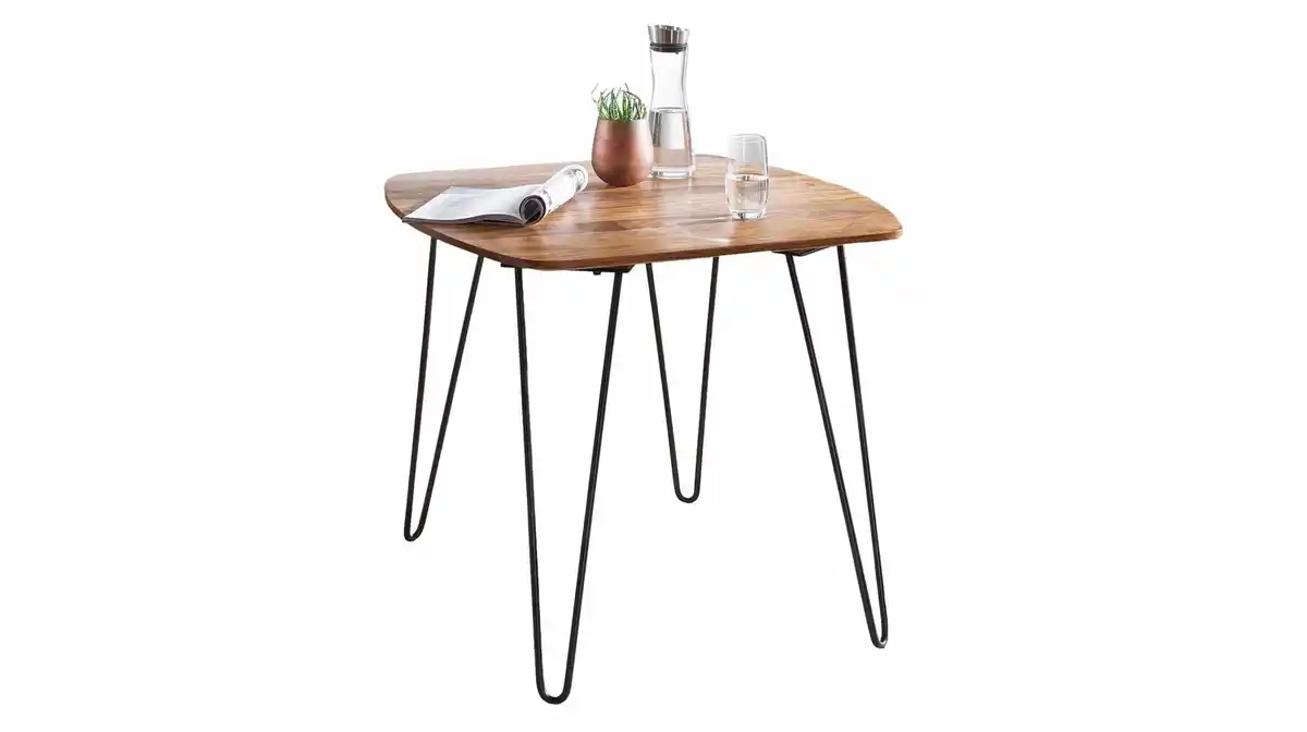 Bild 1 von Esstisch 80 x 80 cm Sheesham massiv gebeizt - SILJA