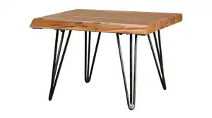 Couchtisch Baumkante Sheesham massiv gebeizt 56 x 51 cm - ISOLA