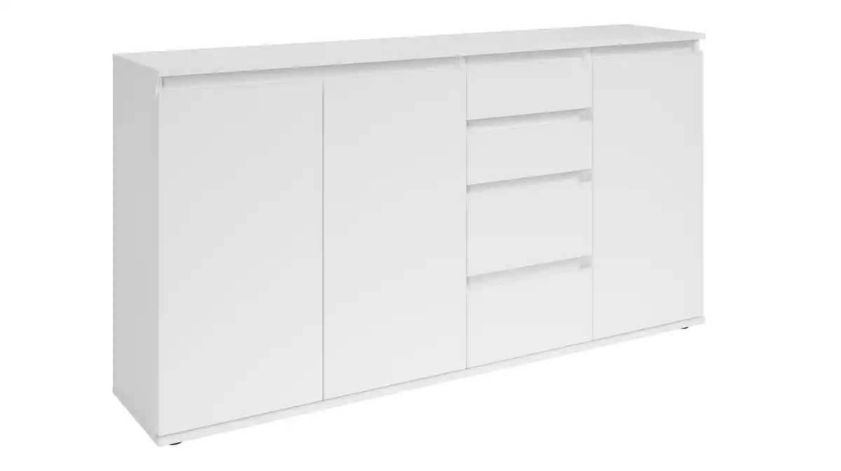 Bild 1 von Sideboard mit 4 Schubladen weiß 160 cm - 3-türig - BRESTA