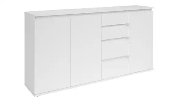 Bild 1 von Sideboard mit 4 Schubladen weiß 160 cm - 3-türig - BRESTA