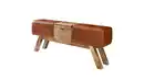 Bild 1 von Sitzbank 120 cm echtes Leder braun Mango massiv - RANIS