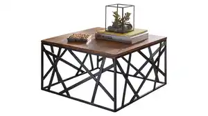 Couchtisch Sheesham massiv gebeizt 60 x 60 cm - BERGAL