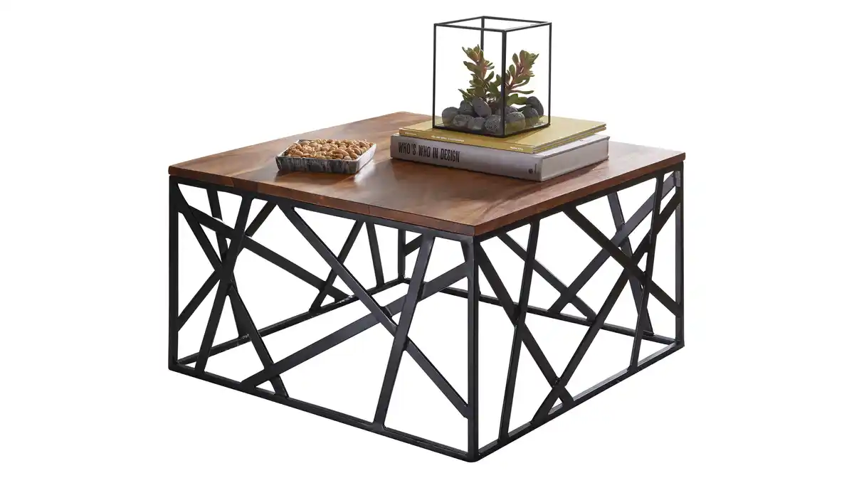 Bild 1 von Couchtisch Sheesham massiv gebeizt 60 x 60 cm - BERGAL