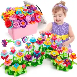 Fivejoy Blumengarten Spielzeug ab 3 Jahre Mädchen | Montessori Spielzeug Motorikspielzeug Blumen Steckspiel | DIY Sinnvolle Spielzeug für Kinder ab 3 4 5 Jahre Mädchen Junge Geburtstags Geschenk